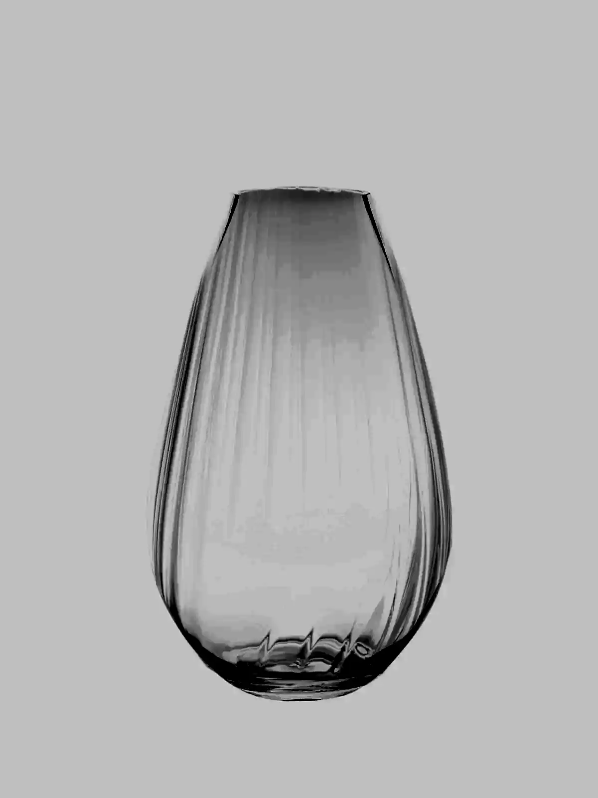 Curved Glass Teardrop Vase